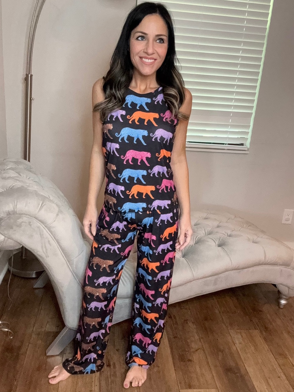 Medium Women’s Black Montana Leopard Lounge Set